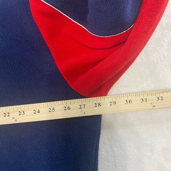 Vintage Reebok NFL New England Patriots 1/4 Zip Fleece Size 2XL Navy Sweater Y2K - Picture 11 of 13